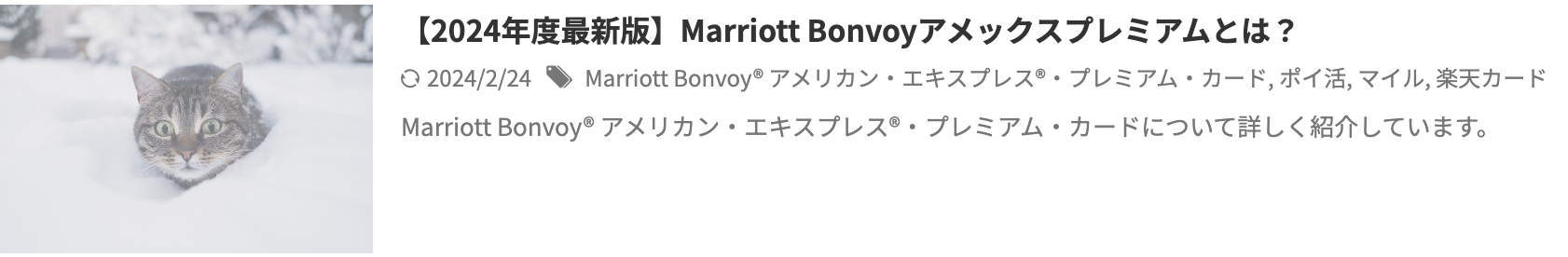 Marriott Bonvoy® アメリカン・エキスプレス®・プレミアム・カード